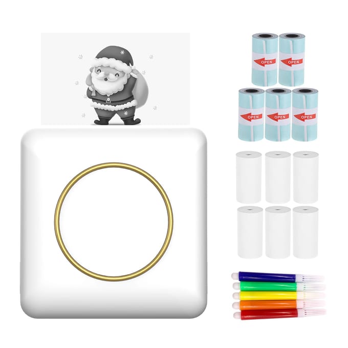 Mini Pocket Photo Printer Draagbare thermische drukmachine 203DPI Draadloze BT-verbinding voor