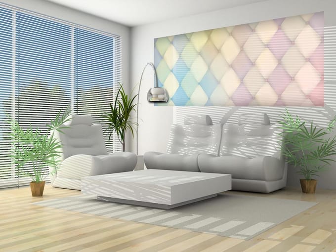 Modern Abstract Art Diamonds Photo Wallcovering