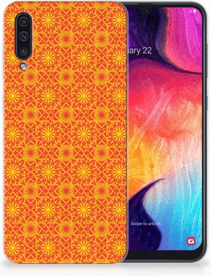 Samsung Galaxy A50 TPU bumper Batik Oranje