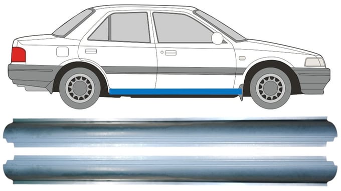 Reparatie dorpel voor Mazda 323 BG 1989-1994 / Links = Rechts / Set