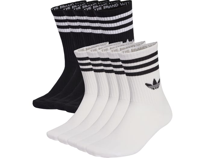 Adidas Originals 3 Stripes Crew 10 Pairs Sokken Wit