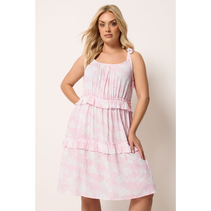 Yours Roze Minijurk Met Ruches Size 62-64