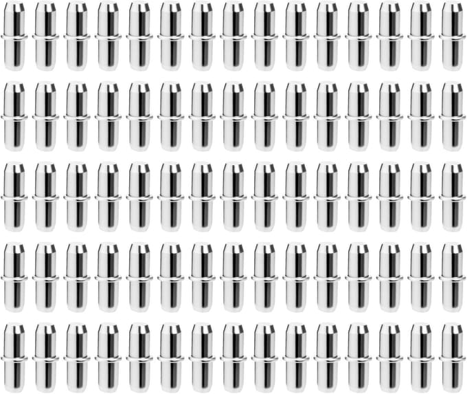 Plankdragers - Steunpennen - Meubelmontage - Schroefloos ontwerp - 5 x 17 mm - Zilver