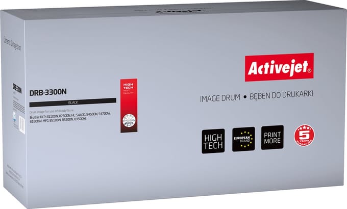 ActiveJet DRB-3300N Drum voor Brother-printer; Brother DR-3300 vervanging; Opperste; 30000 pagina's; zwart.