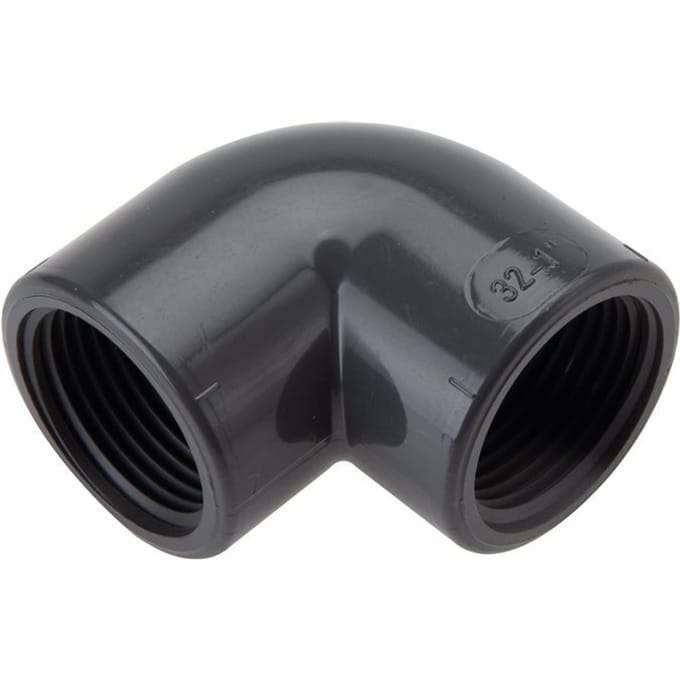 90° L-Koppeling Rp1'' Binnendraad PVC-U 16bar En 1452-3 [2 Stuks]