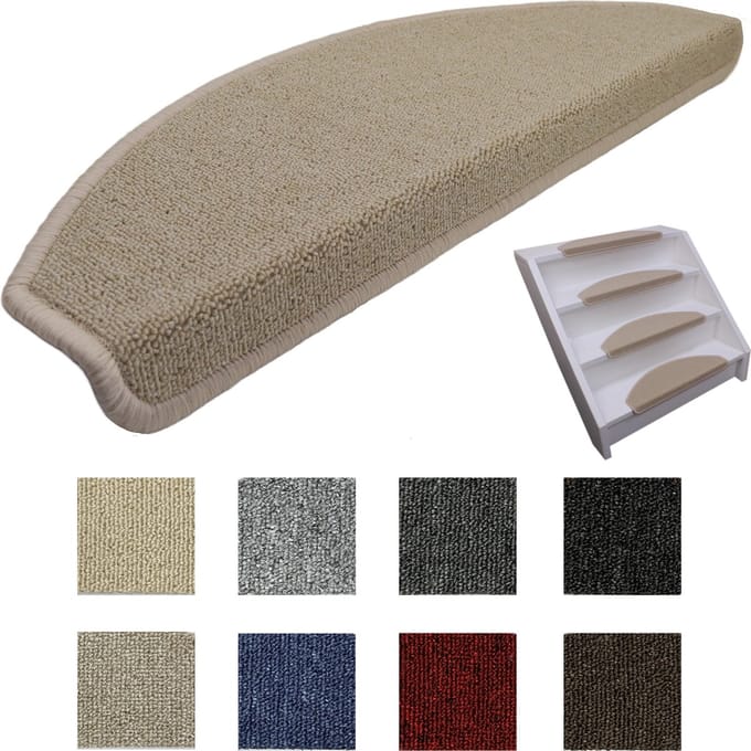 Elite Trapmatten - 15 stuks - Lima Beige ---62x19x3,5cm--- Halve maantjes