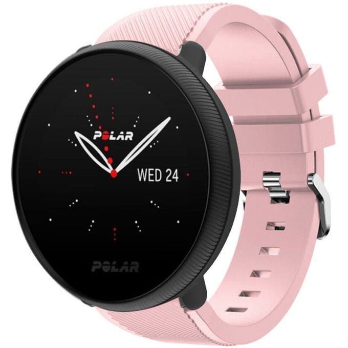 Polar Ignite 2 twill siliconen band (roze)