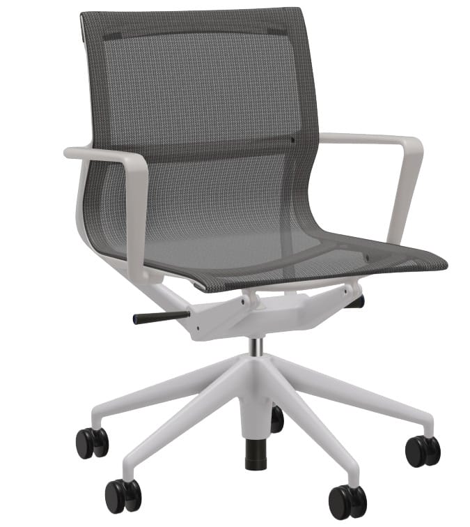 Vitra Physix bureaustoel - soft grey - 06 black pearl - soft grey - Wieltjes voor harde bodems