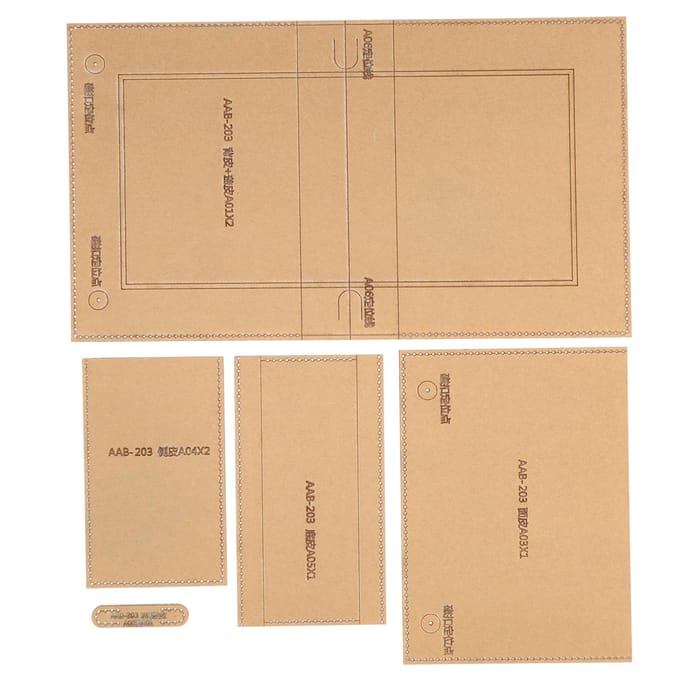 DIY Acryl Stencil Sjabloon Leerpatroon Schoudertas Messenger Bag Maakgereedschap AAB-203 beige