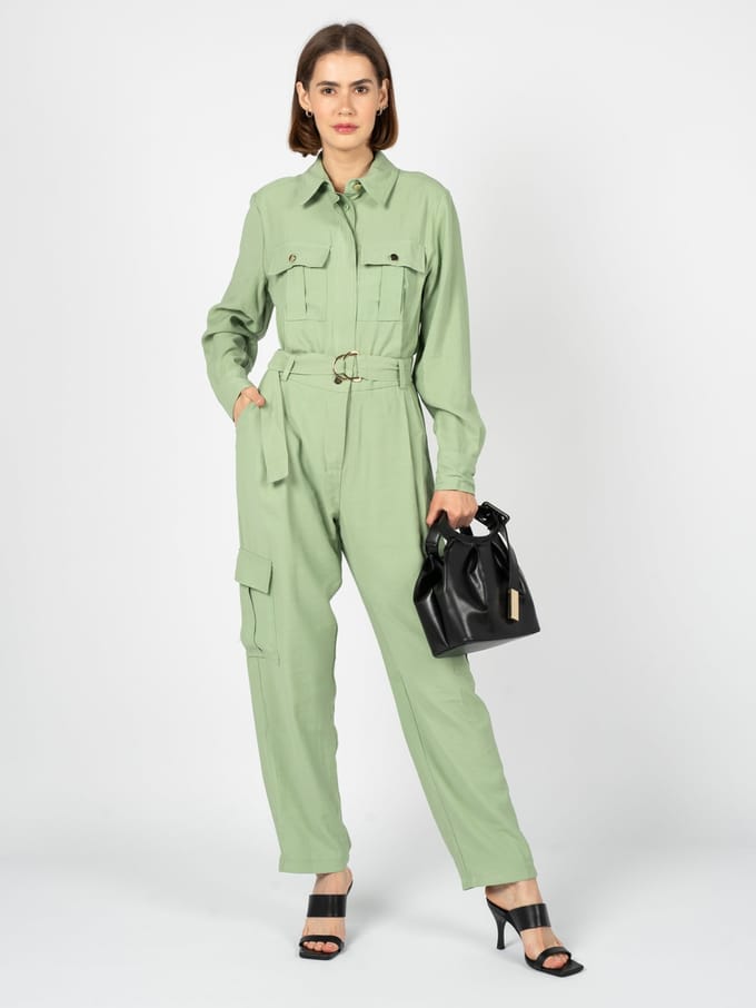 Silvian Heach Overalls Vrouw groen