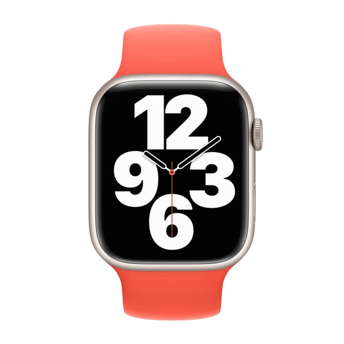 Apple Siliconen solobandje voor de Apple Watch | 38/40/41/42 mm - Maat 8 - Nectarine