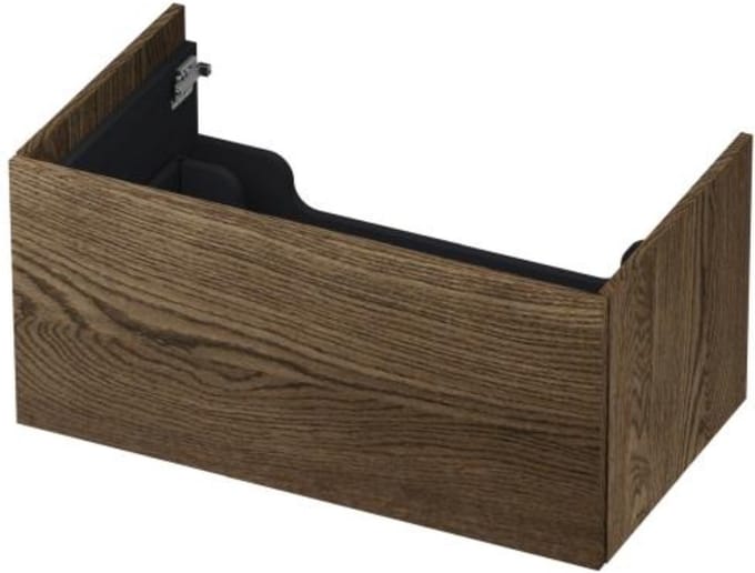 INK - Onderkast 1 Lade Push 2 Open Bestaande Uit - 800x450x376 Mm - Massief Eiken Charcoal