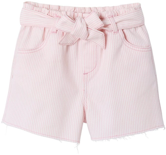 Vertbaudet Short voor meisjes van twill met riem om te knopen