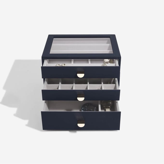 STACKERS PEBBLE NAVY - Sieradendoos - Juwelendoos - Sieradenhouder - Sieraden Organizer