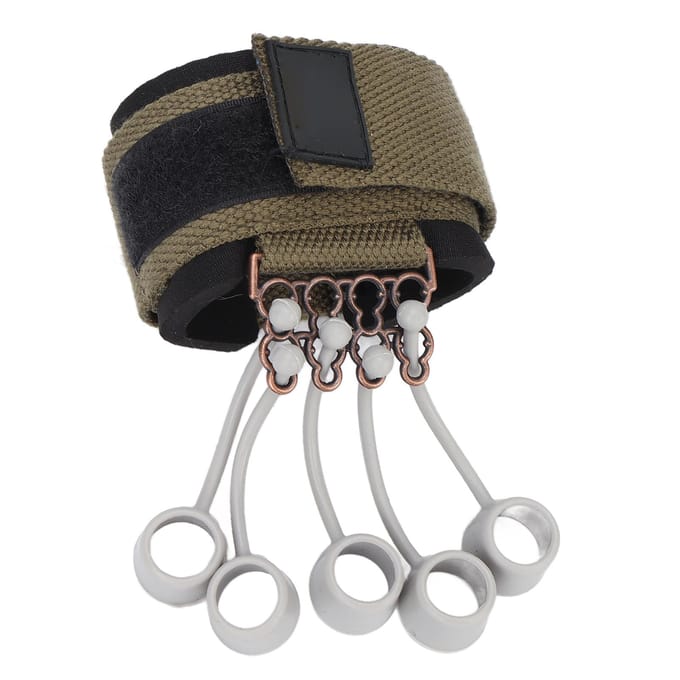 Vingeroefenaar Silicone Verstelbare Polsband Handknijper Versterker voor Oefentraining 20 lbs gray