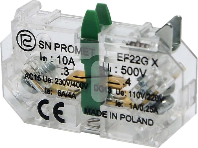 NO contactelement - 22mm - Voor noodstop schakelaars
