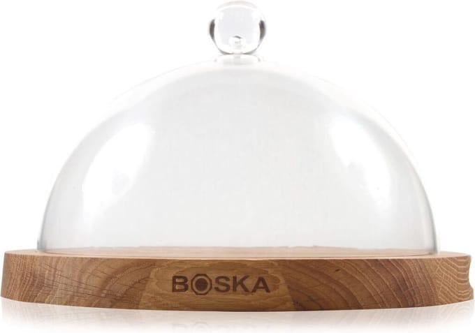 Boska Serveerplank Rond Friends met Stolp - Duurzaam Eikenhout - Bruin - Ã˜ 23,8 cm