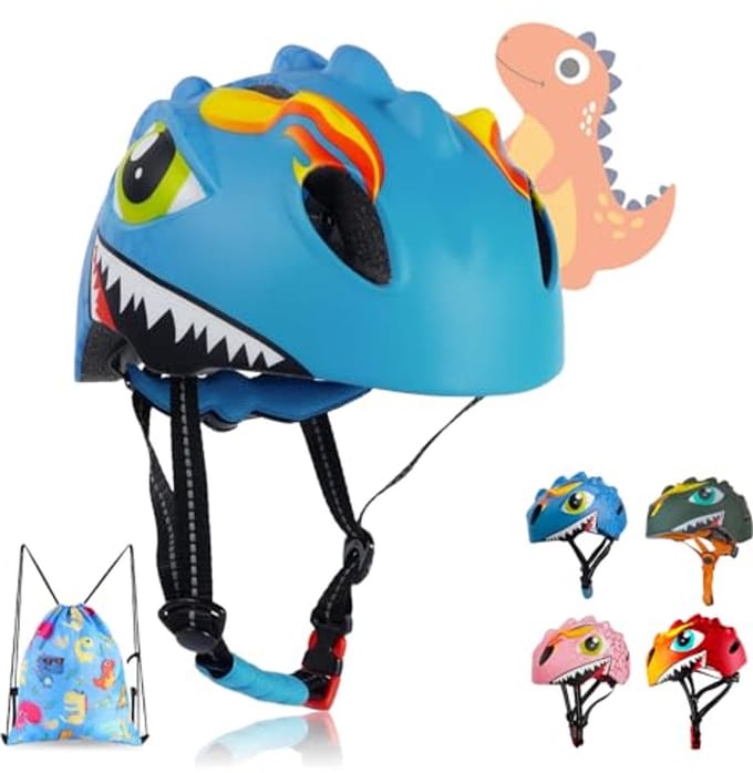 Lichte Peuterhelm met Dinosaurus voor Kinderen van 3 tot 6 Jaar