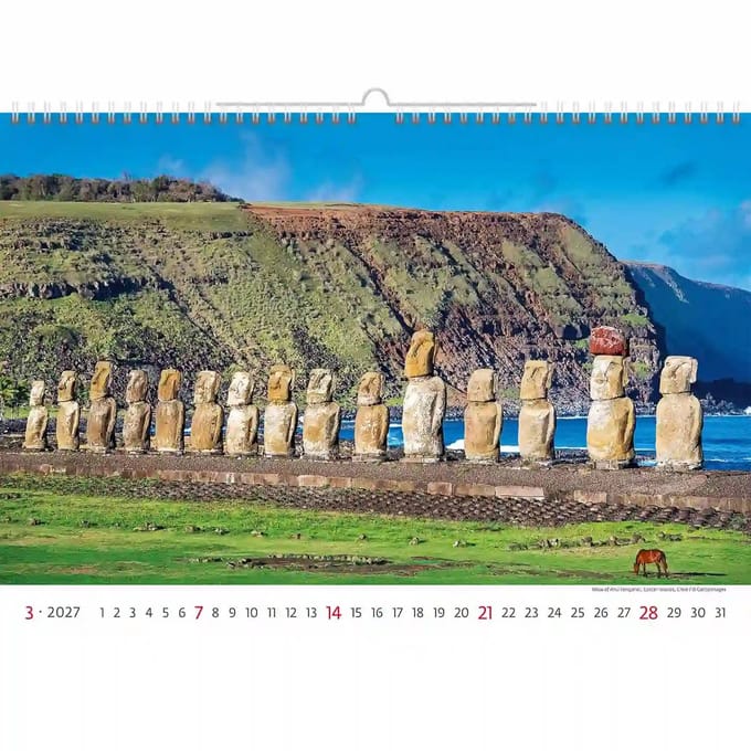 C136-27 Wereldwonderen Kalender A3+ 2027