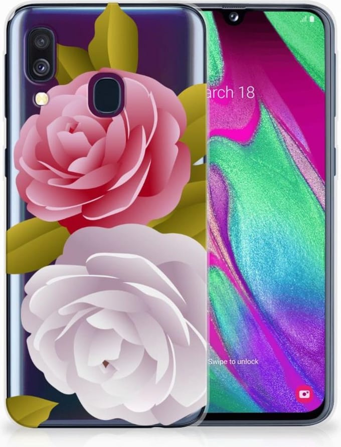 Samsung Galaxy A40 TPU Case Roses