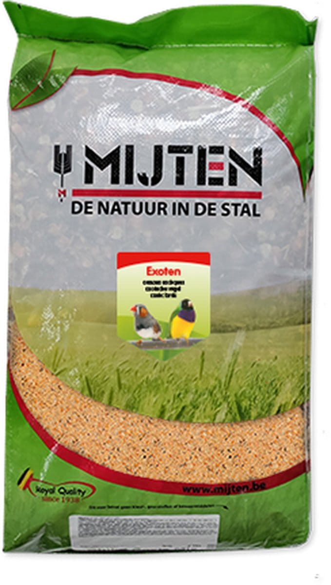 Mijten Exoten Vogelvoer - Zadenmengeling Tropische Vogels - Uitgebalanceerd Compleet Voer - Exotische Vogels - 20kg