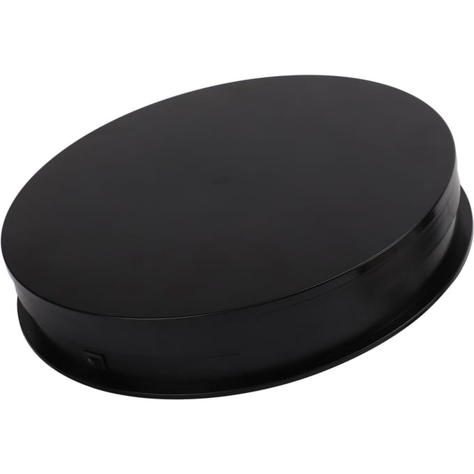 Plateau tournant électrique USB à vitesse réglable pour tournage vidéo black