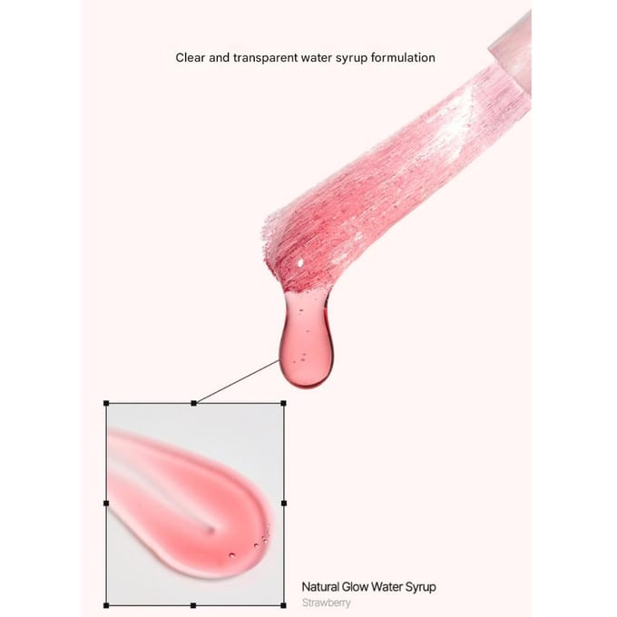 Ohora Renforceur d'ongles Natural Glow Water Syrup Fraise, 15 ml red