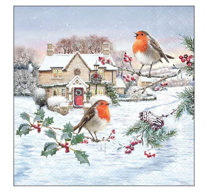Lunch Servetten Birdy village - Ambiente - 33x33 cm