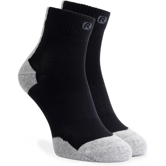 Rogelli Core Dames en Heren 3 pack Hardloopsokken - Zwart/Grijs