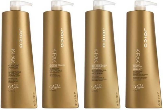 JOICO K-PAK Hair Repair System 4 Step Repair,Clarifying-Cuticle-Reconstructor- Hydrator 4 x 1 liter