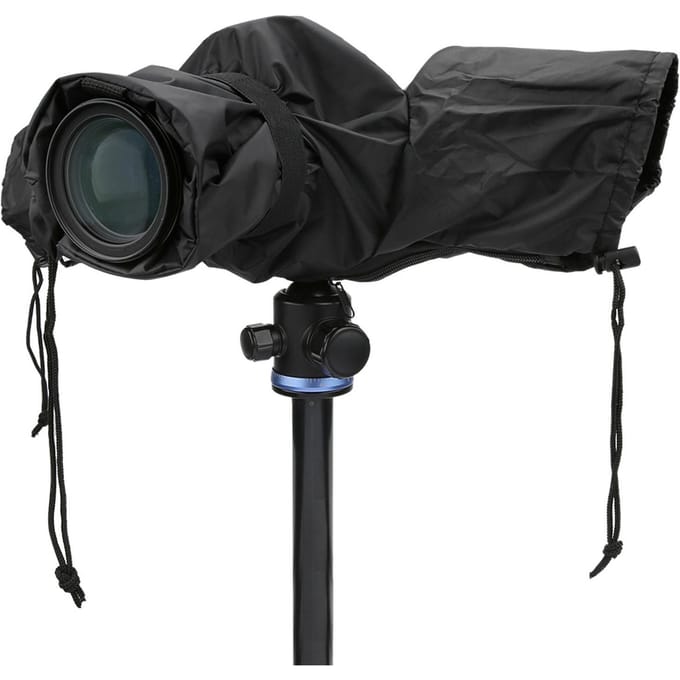 Universele Waterdichte Nylon Regenhoes Hoes Fotografie Accessoires voor DSLR Camera black