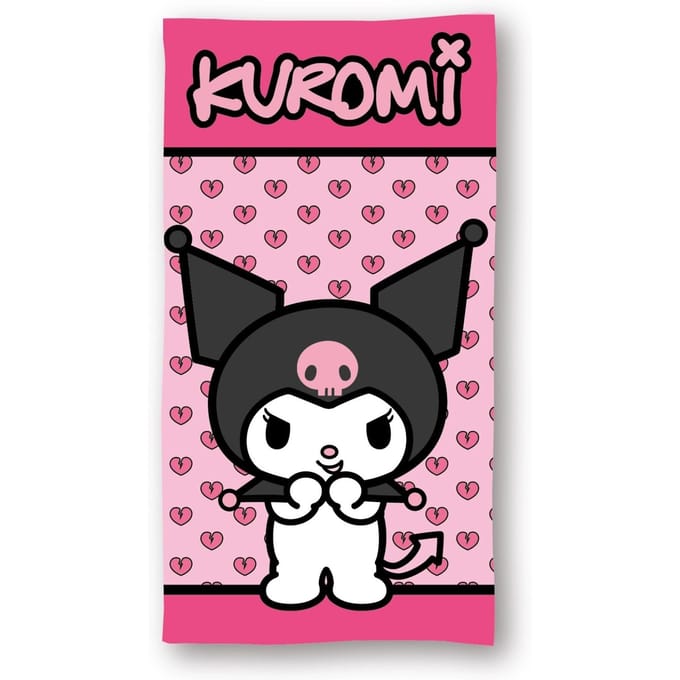 Hello Kitty Kuromi strandlaken 70 x 140 cm - polyester