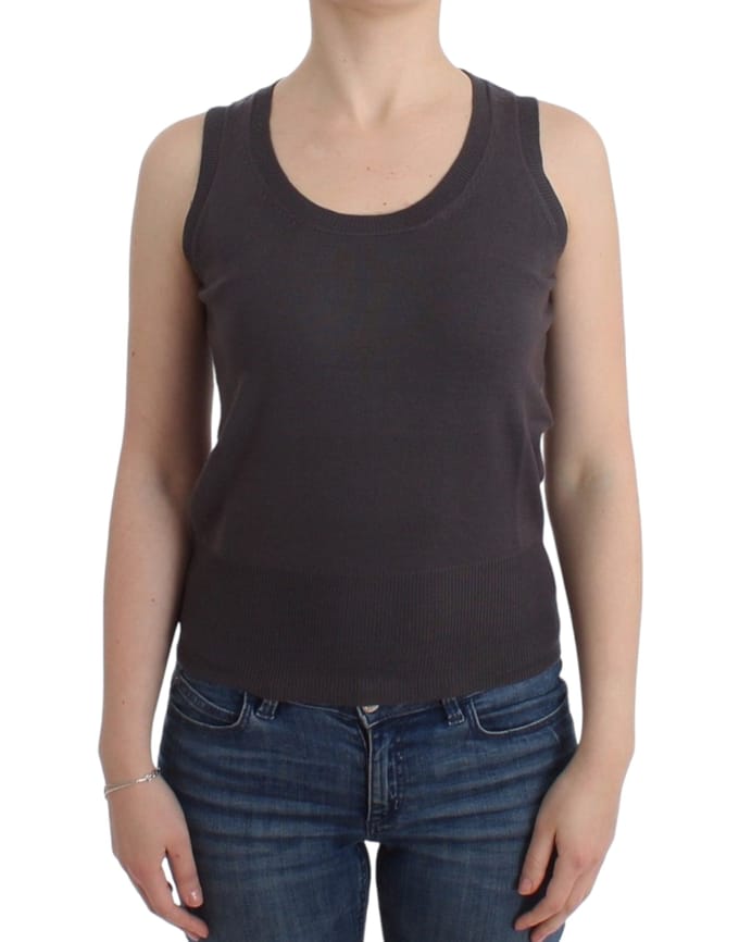 John Galliano Bruin gebreid tanktop