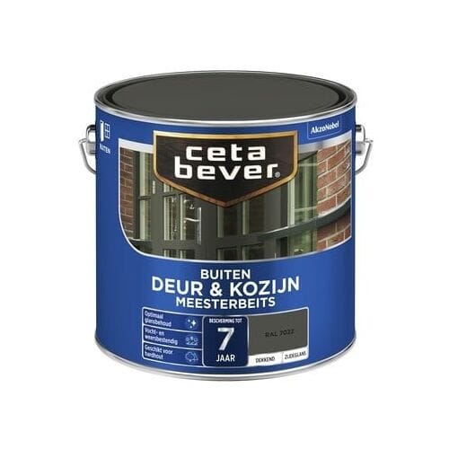 Cetabever Deur- & Kozijnbeits Deur & Kozijn - Ral 7022 - Zijdeglans - 750ml