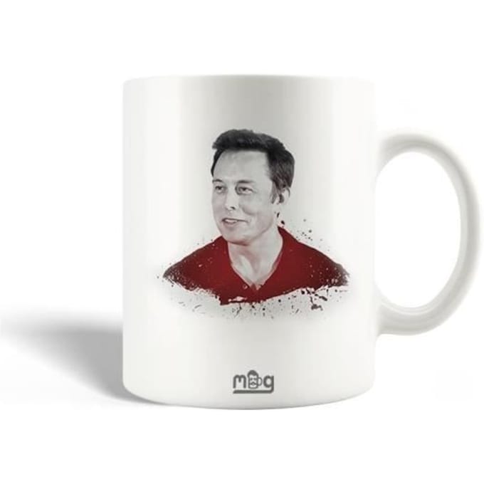 Mug en Céramique - Tesla - Elon Musk - 30cl - Compatible Lave-Vaisselle - Blanc