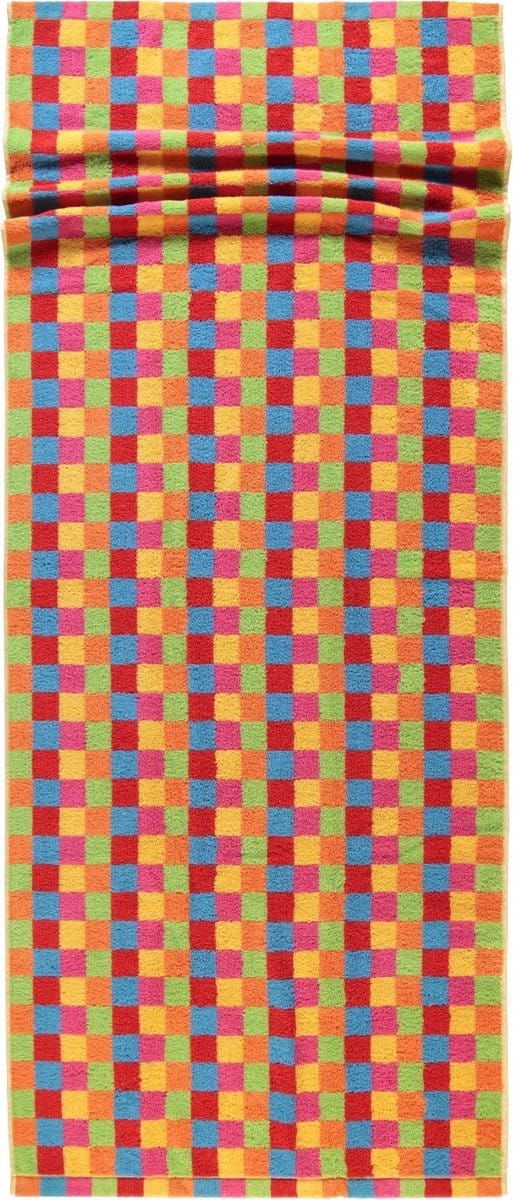 Cawo Lifestyle Cubes Saunahanddoek - Multi 70x180