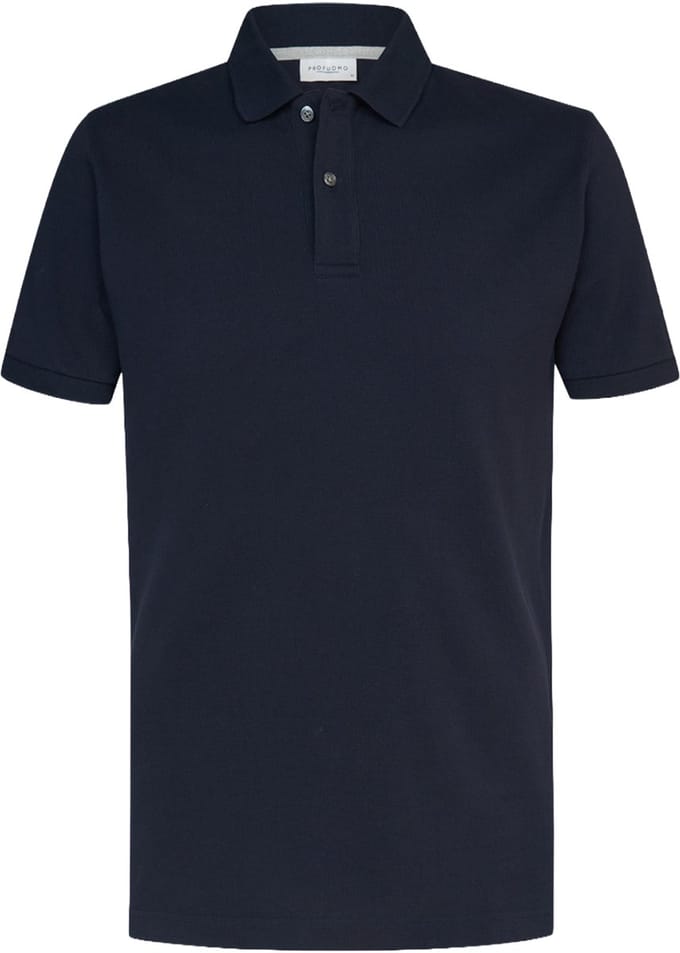 Profuomo Piqué Poloshirt Donkerblauw (navy) - Maat M - Heren