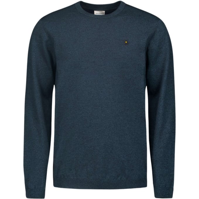 No Excess Pullover crewneck 2 coloured melang navy