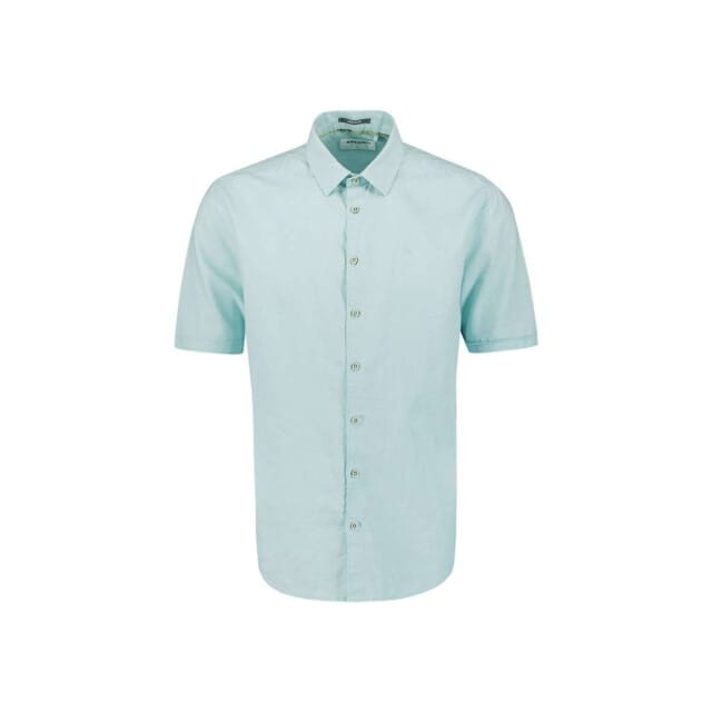 No Excess Shirt Short Sleeve Solid With Linen Ice Größe: M | Casual hemden Outlet | Herren | Weiß