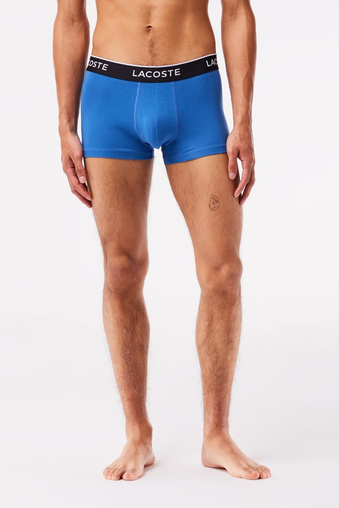 Lacoste heren 3P boxers basic blauw & grijs