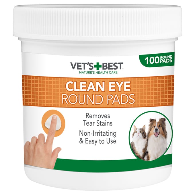 100 Pads Oogpads Vet's Best® Clean voor Honden