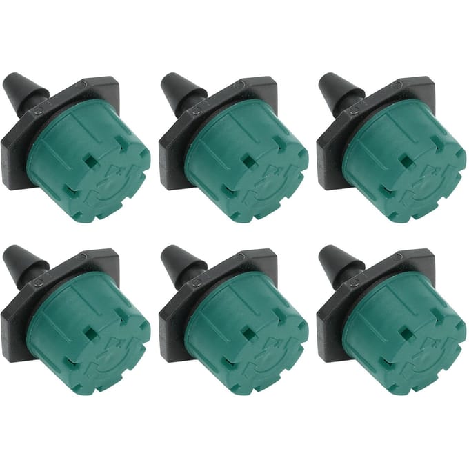 100 PIÈCES Arroseur d'irrigation réglable à 360 degrés 1/4 pouce Émetteur d'irrigation goutte à goutte pour système d'arrosageVert vert