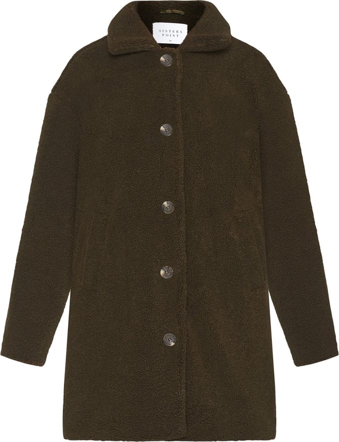 SISTERS POINT Dofi-new.ja1 Dames Jas - Khaki - Maat L