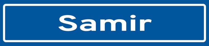 Fotofabriek Straatnaambord Samir | Straatnaambord met naam | Cadeau Samir