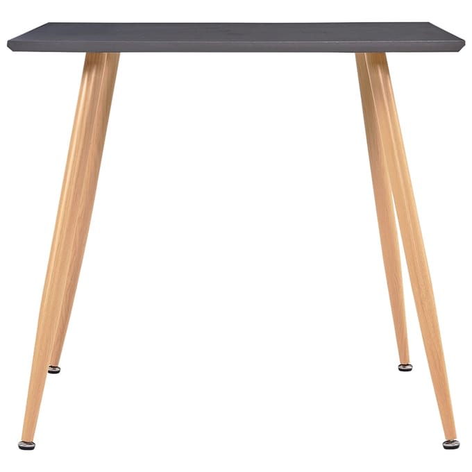vidaXL - Eettafel - 80,5x80,5x73 - cm - MDF - grijs - en - eikenkleurig