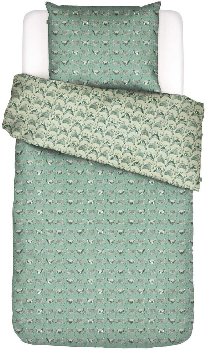 Essenza Chicken Run Dekbedovertrek Turquoise - Tweepersoons – 200x200/220 cm