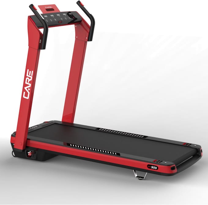 CARE CT-960 - Connected loopband - Maximale snelheid 14 km/u - 8 programma’s - Opvouwbaar - Gemotoriseerde helling tot max. 9% - Voor thuisgebruik - Rood