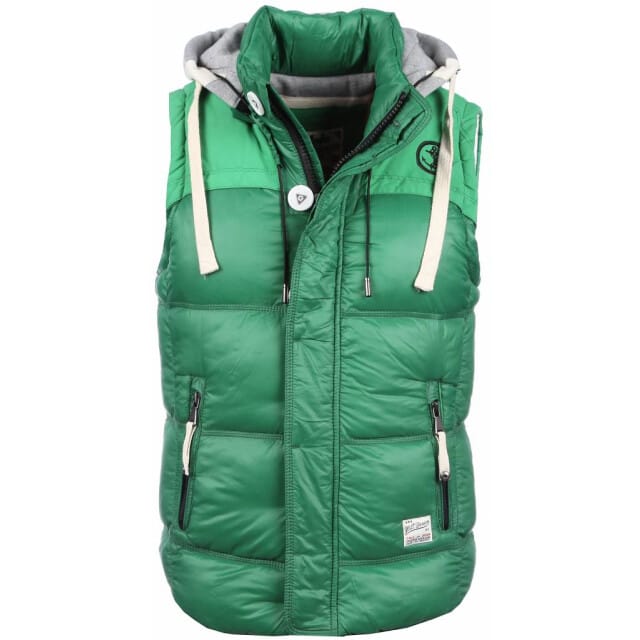 Enos Bodywarmer groen met capuchon