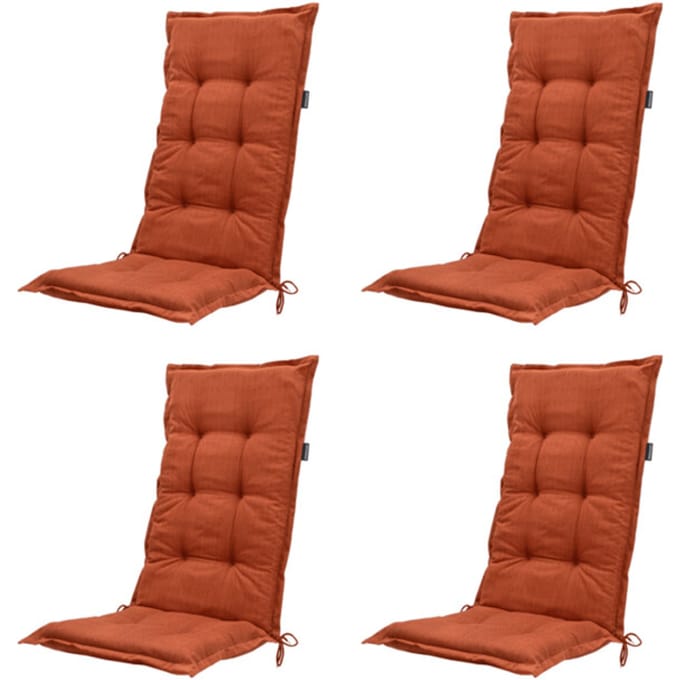 Madison - Tuinstoelkussen Lage Rug Basic terra - Ca. 105x50 cm - Set van 4