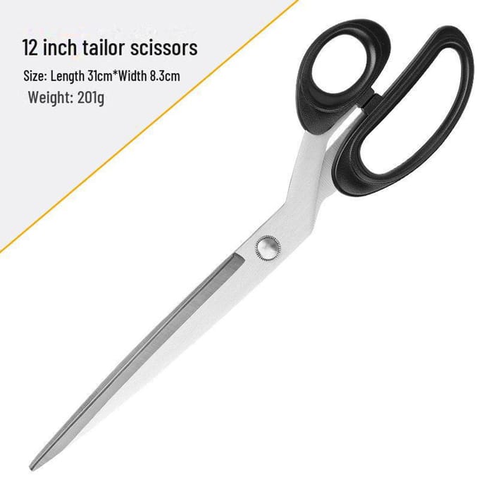 Ciseaux de tailleur professionnels de 12 pouces - Ciseaux à tissu tranchants en acier inoxydable